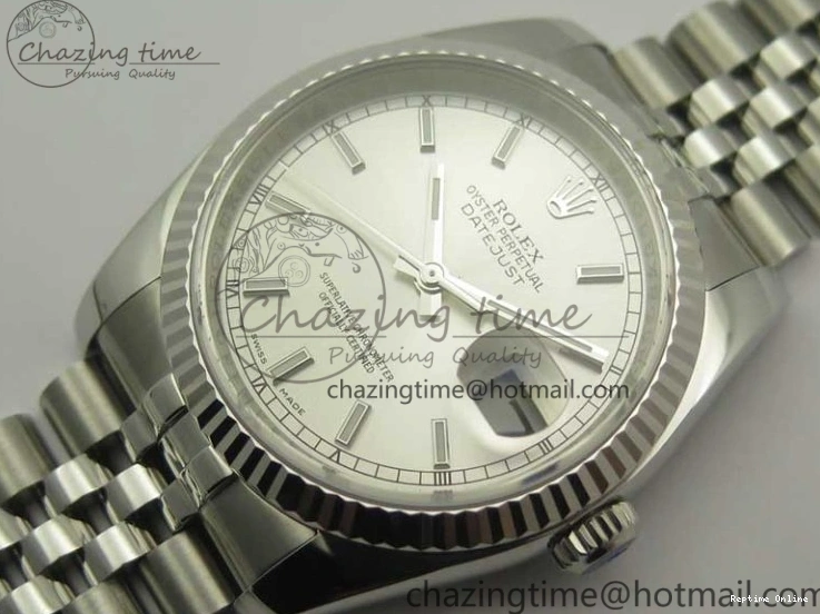0104 DateJust 36 SS 116234 ARF 1:1 Best Edition 904L Steel Silver Dial on Jubilee Bracelet SH3135 V BestValue 3390